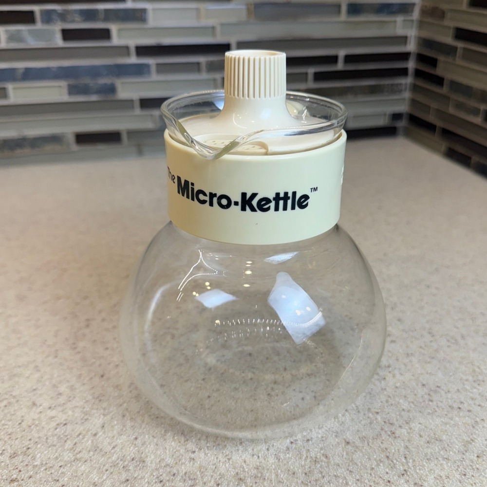 Vintage Gemco Micro-Kettle Heat‎ Resistant Glass Tea Pot & Sugar Pourer Set 6.5" - Picture 4 of 16